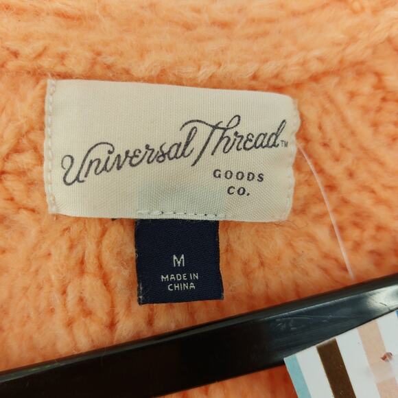 Universal Thread Goods Co. Casual Sweater Womens Orange Knit V-neck Long Sleeve - Picture 5 of 14